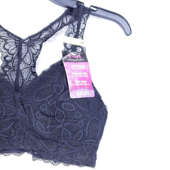 Maidenform Womens Lace Bralette Wireless Razorback - Picture 3 of 7